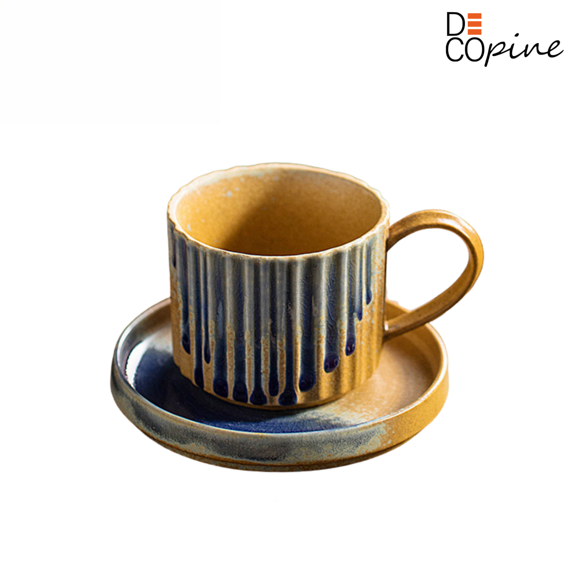 Blue Ceramic Coffee Cup – Handmade – 250 ml