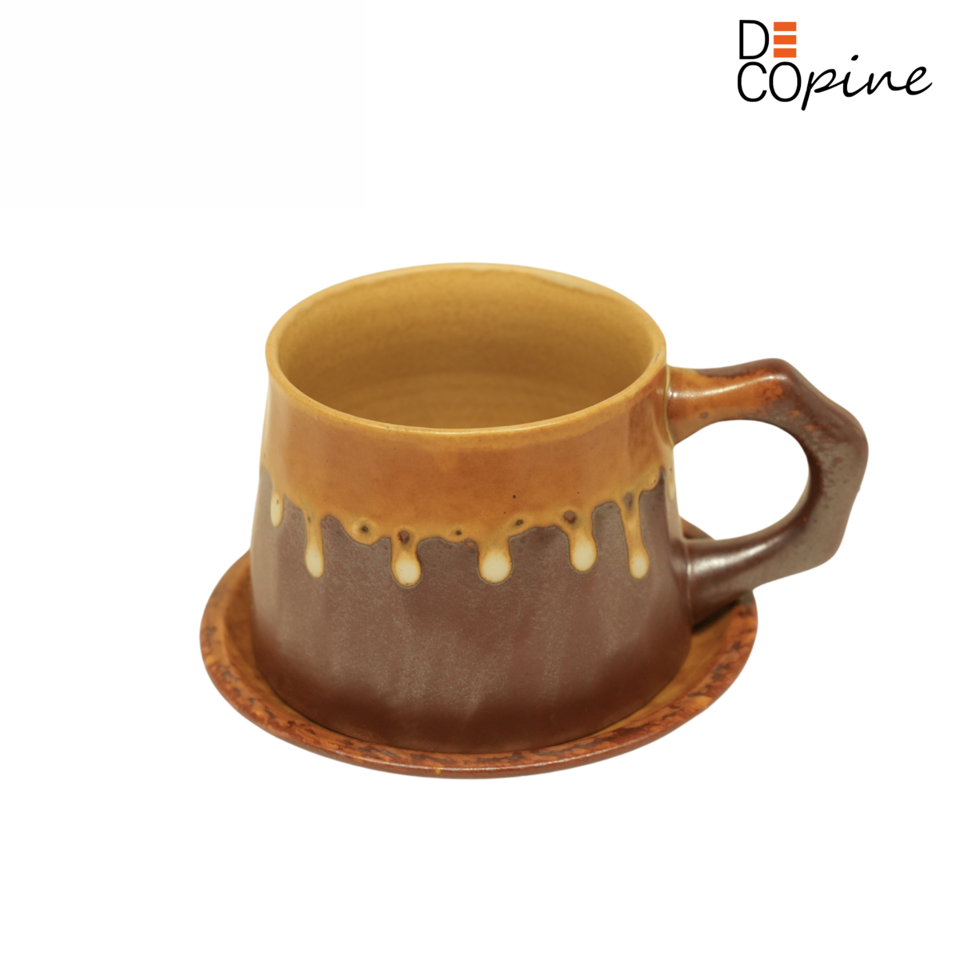 Honey Ceramic Coffee Mug – Handmade – 300 ml