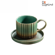 Green ceramic coffee cup – Handmade – 250 ml