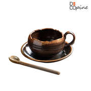 Brown Ceramic Coffee Mug – Handmade – 145 ml