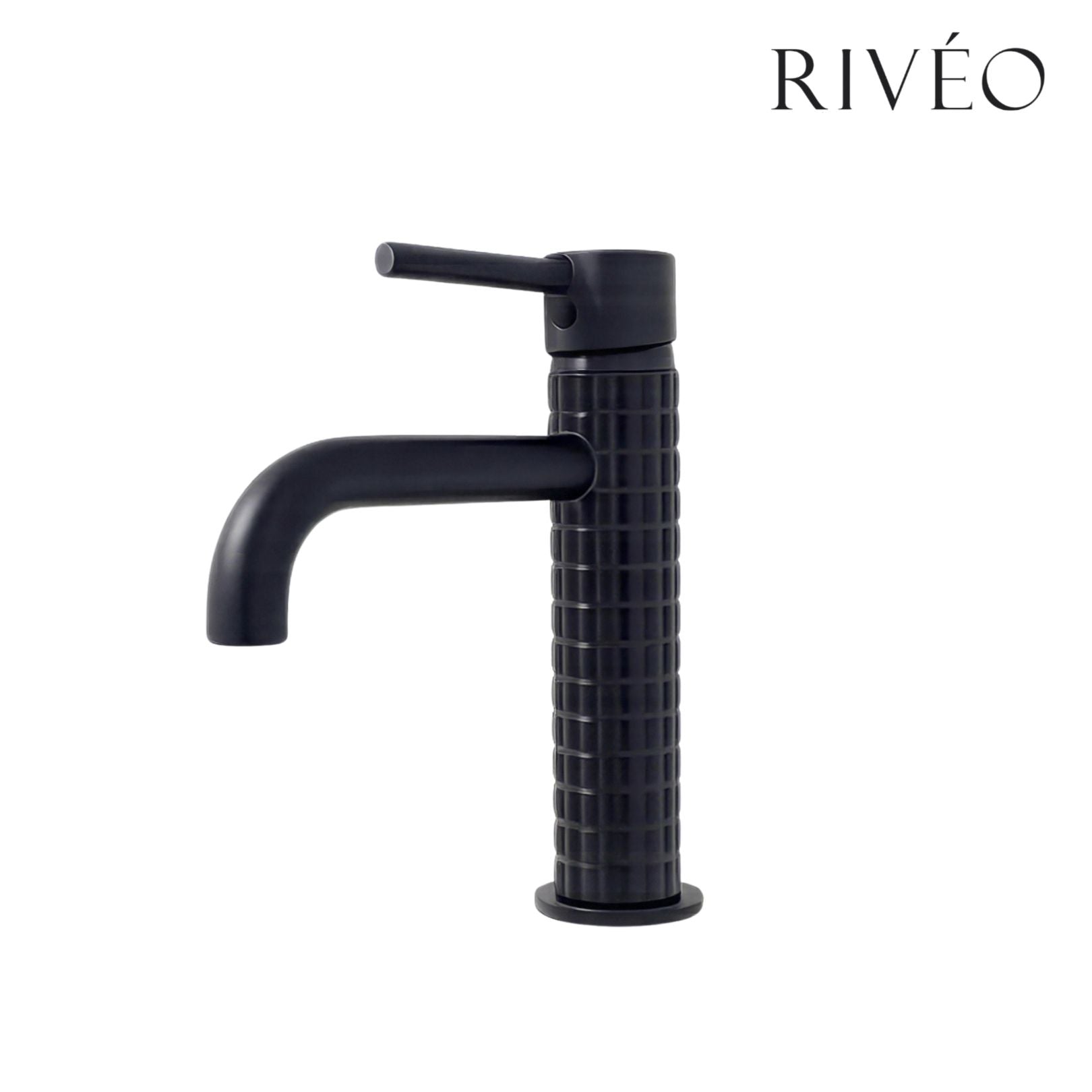 RIVÉO Matte Black Textured Basin Mixer Tap
