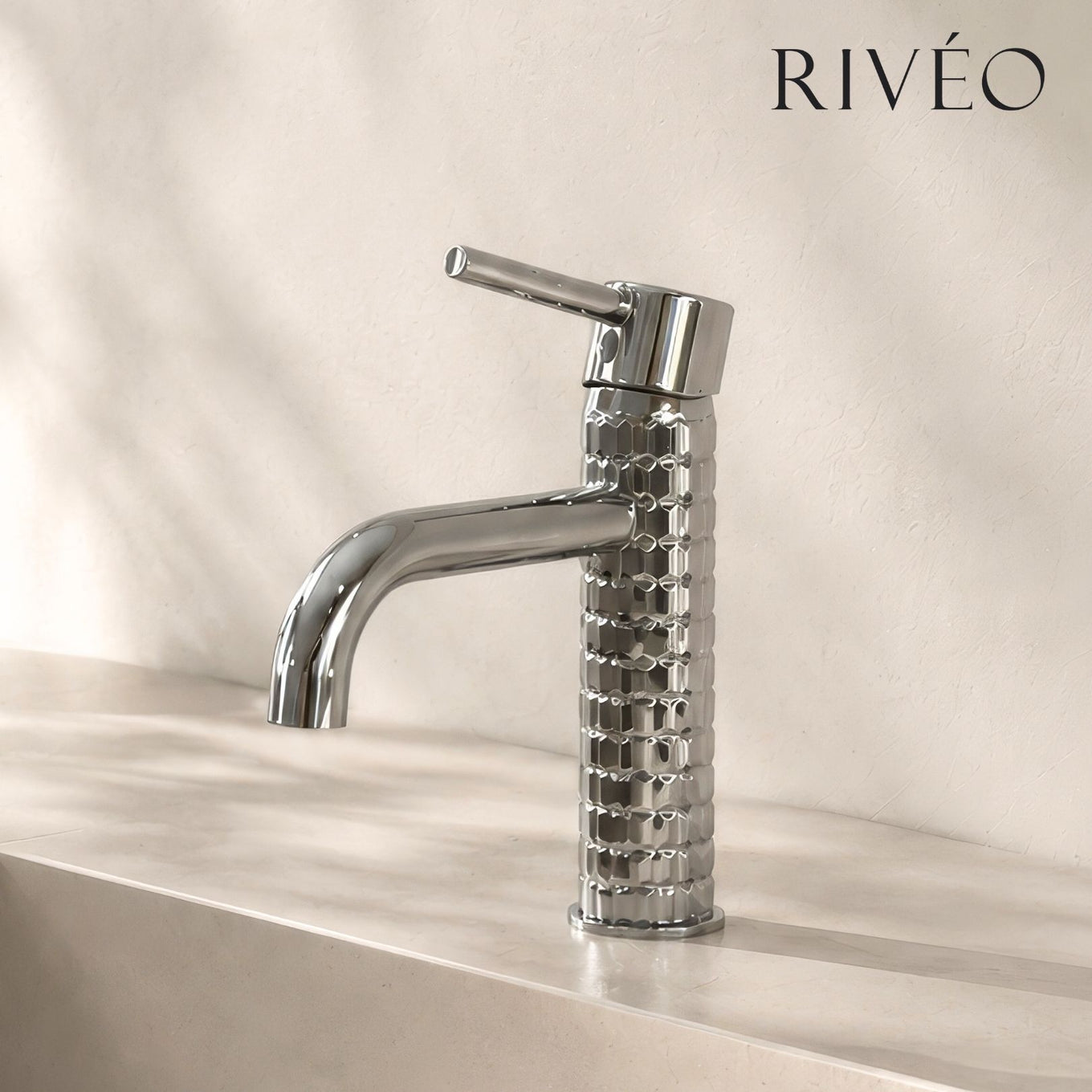 Polished Chrome Basin Mixer RIVÉO