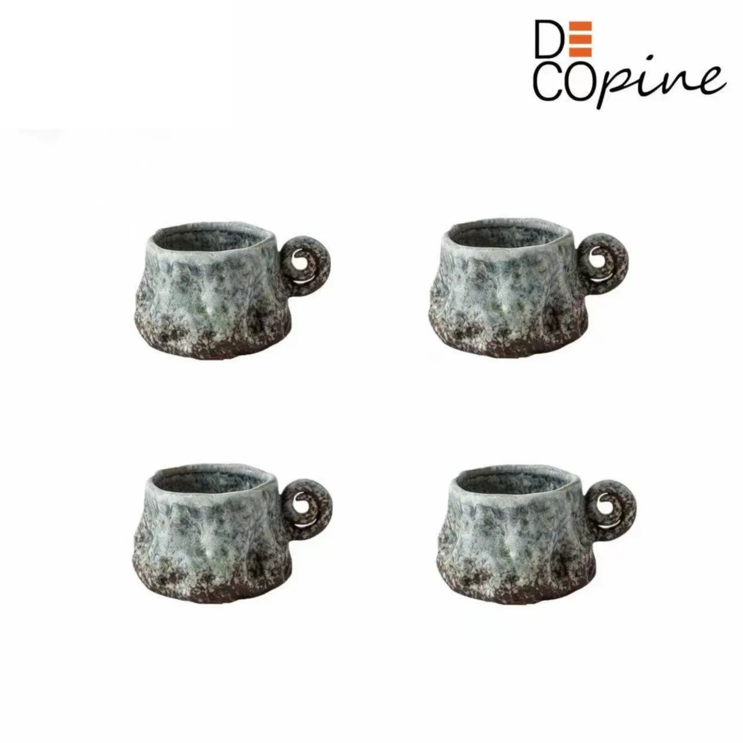 Lot de 4 Tasses à Espresso Wabi-Sabi