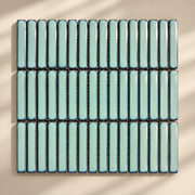 Mosaïque Émaillée Céladon à Baguettes – 28,4 × 29,6 cm