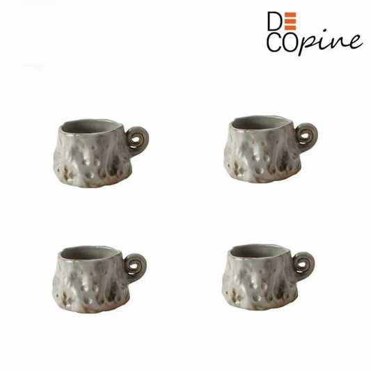 Tasse en céramique artisanale – Lot de 4