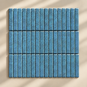 Mosaïque en Céramique Émaillée – Bleu Azur Moucheté – 28,4 × 29,6 cm