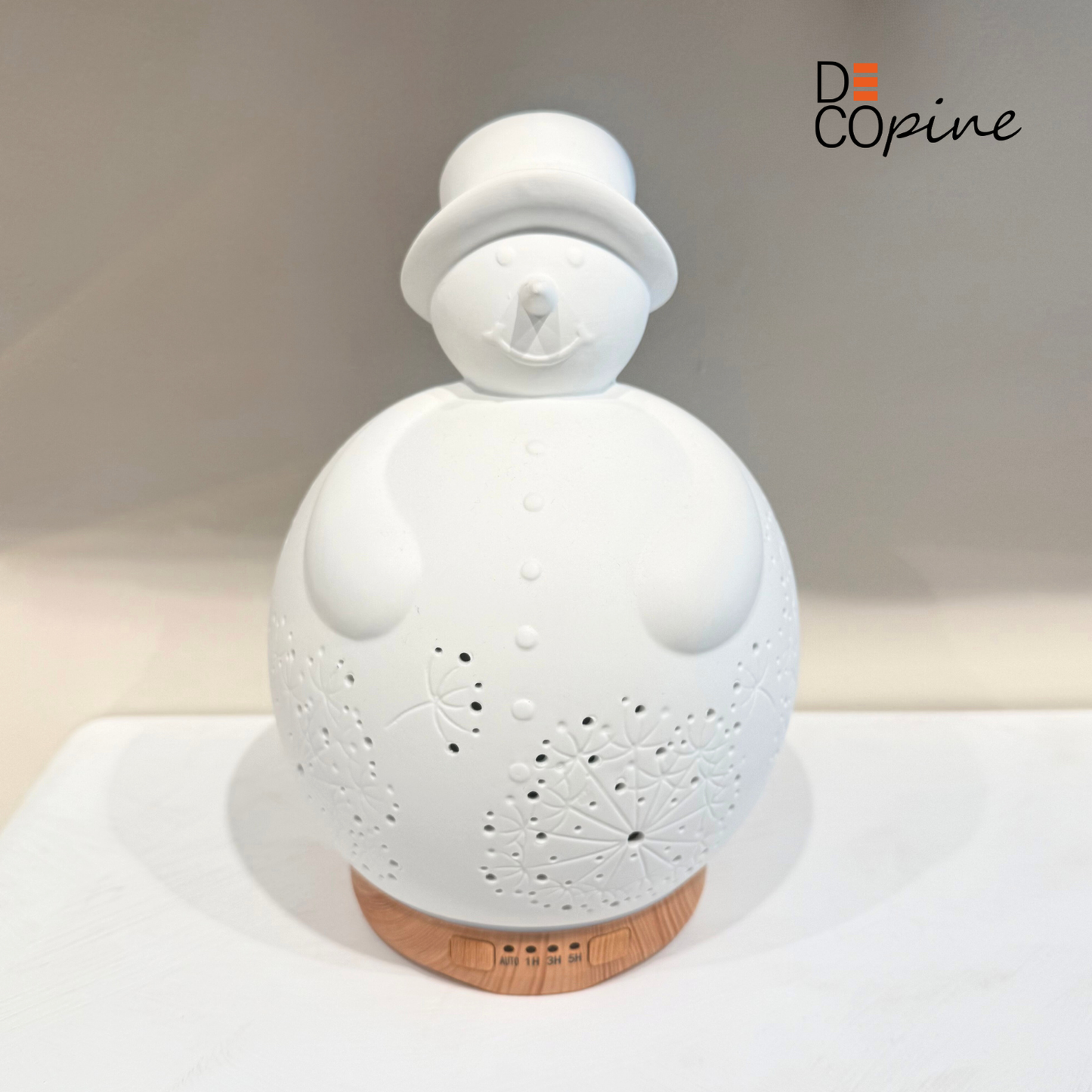 Diffuseur d’Huiles Essentielles en Céramique – Bonhomme de Neige