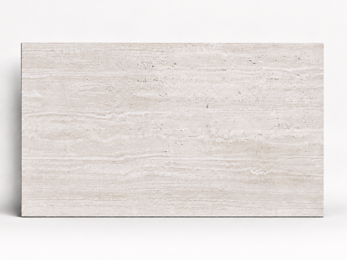 Flexible Natural Stone Wall Panel – Grey Beige Travertine Effect – 60×120 cm – Set of 4 – Decopine - B01TB02