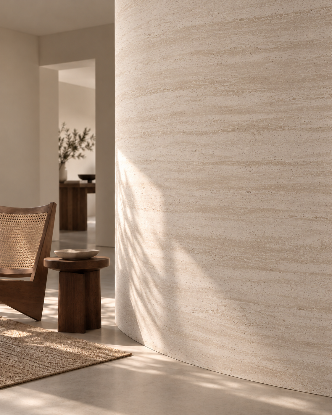 Flexible Mineral Stone Wall Panels – Roma Travertine – 60 × 120 cm – Pack of 4 – 2.88 m²