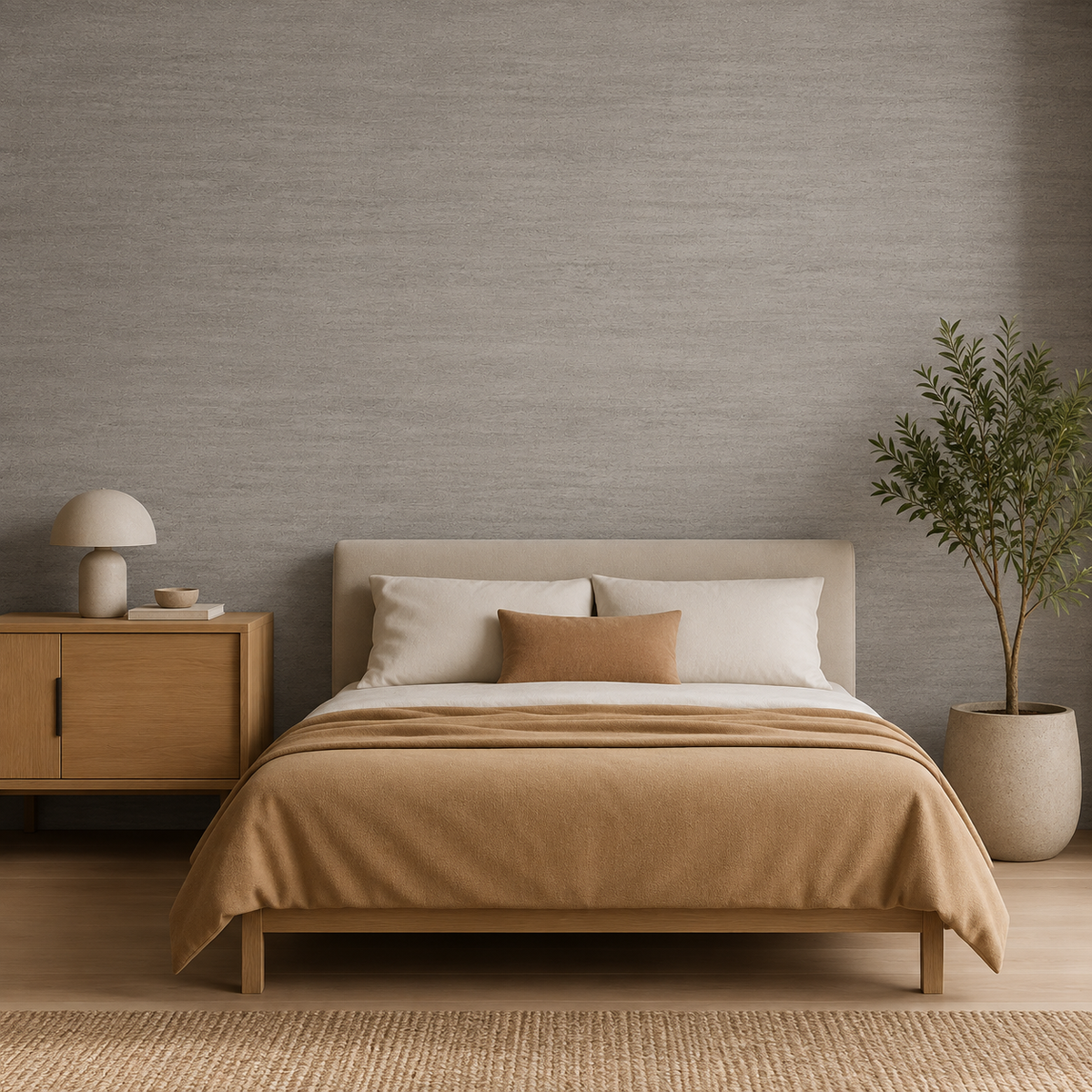 3D Self-Adhesive Wallpaper – Fine Textured Embossing – Light Grey – 60×280 cm