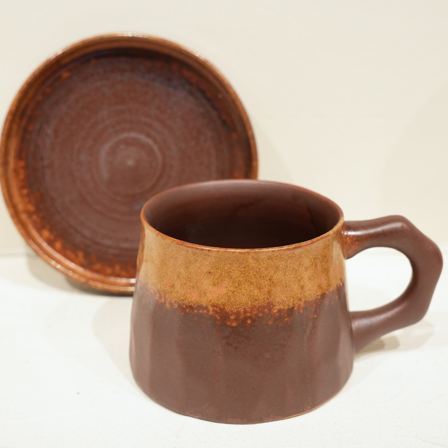 Brown Ceramic Coffee Mug - Handmade - 300 ml