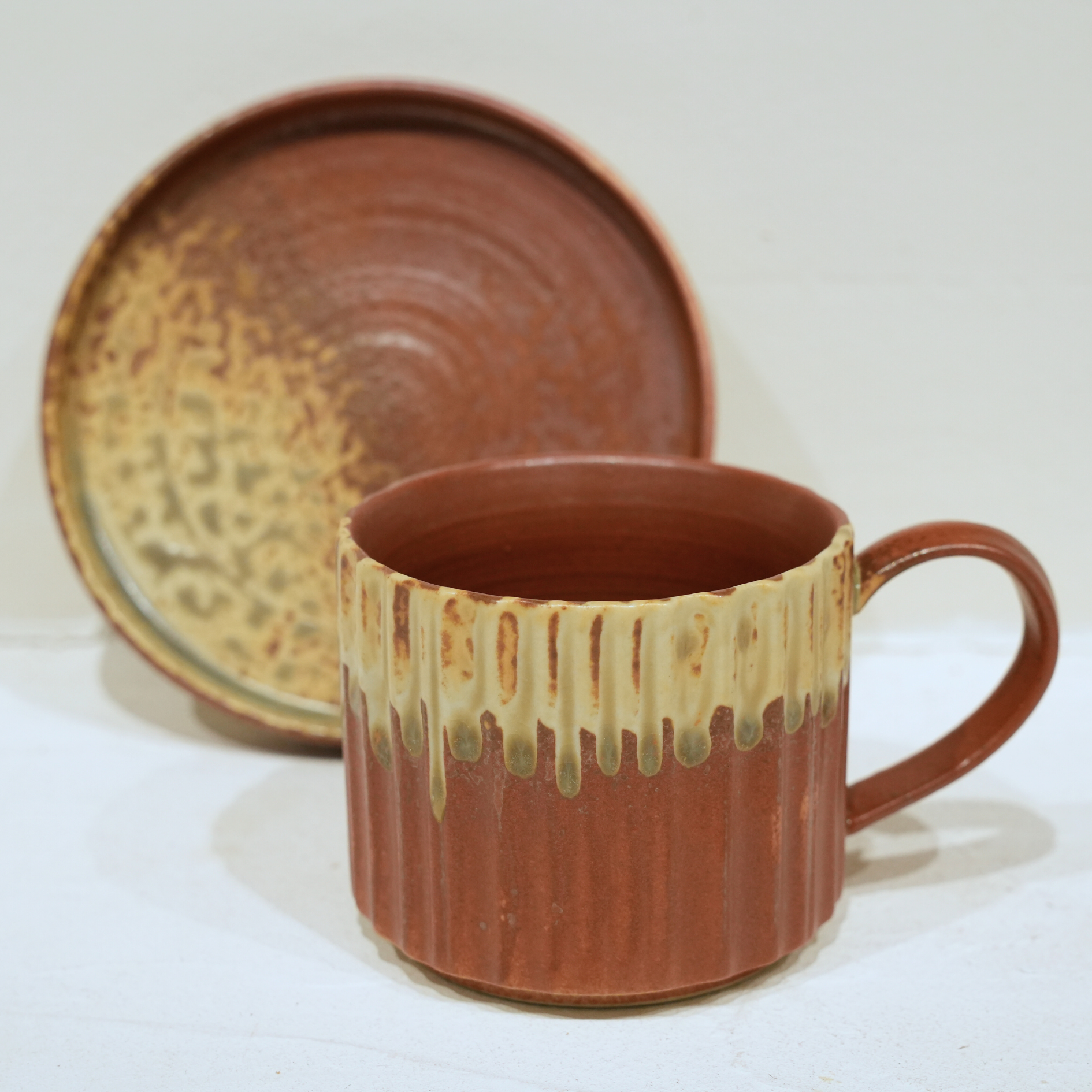 Vintage Ceramic Coffee Cup – Handmade – 250 ml