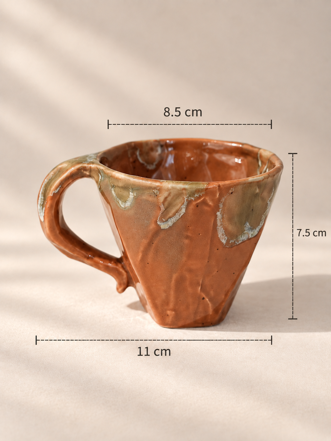 Ceramic Coffee Mug – Gradient White – Handmade – 300 ml