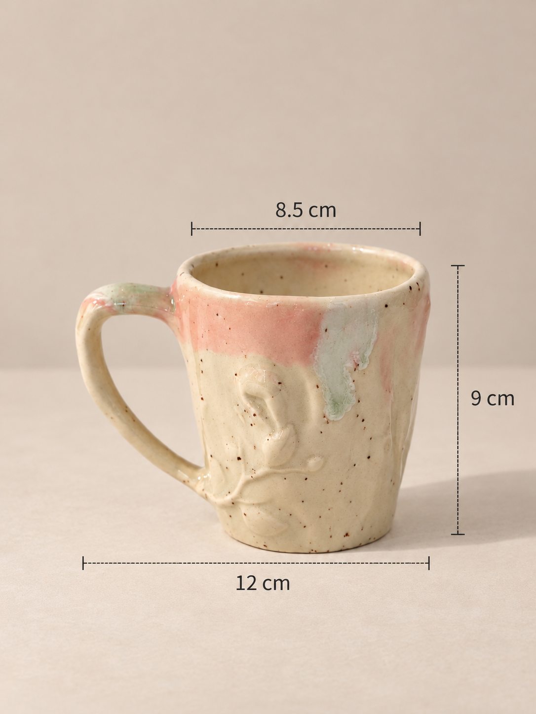 Ceramic Coffee Mug – Gradient White – Handmade – 300 ml