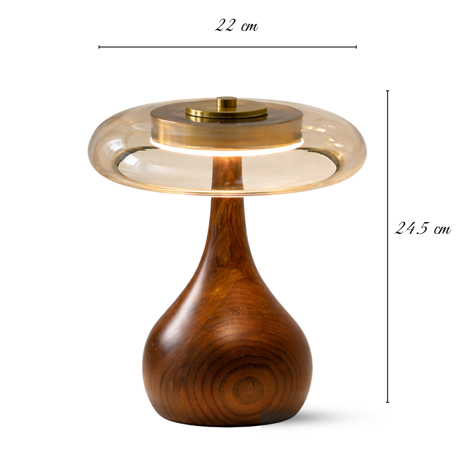 Ash & Cognac Glass Table Lamp – ÉLOISE01 – Decopine (Available for pre-order)