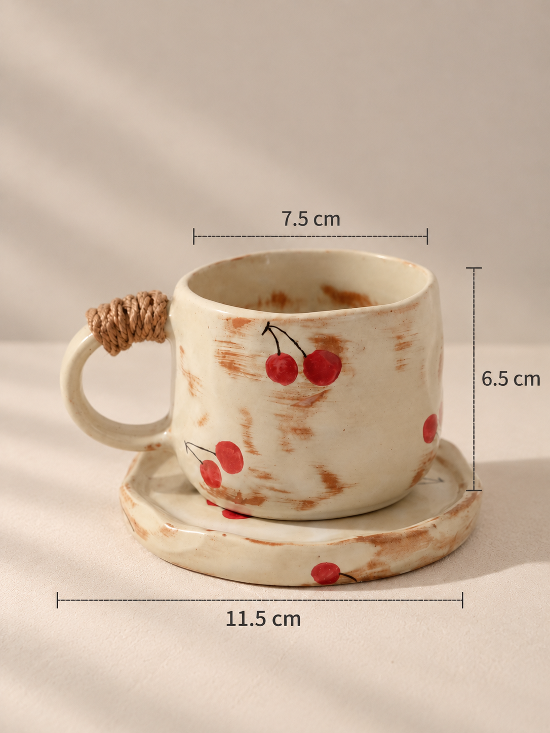 Ceramic Coffee Mug – Gradient White – Handmade – 300 ml