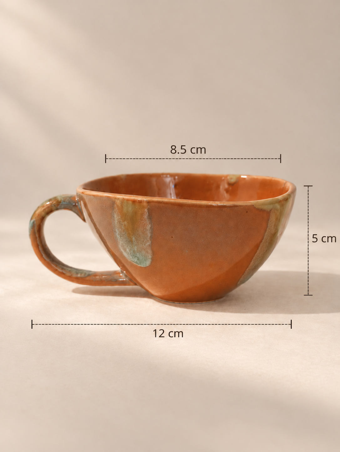 Ceramic Coffee Mug – Gradient White – Handmade – 300 ml