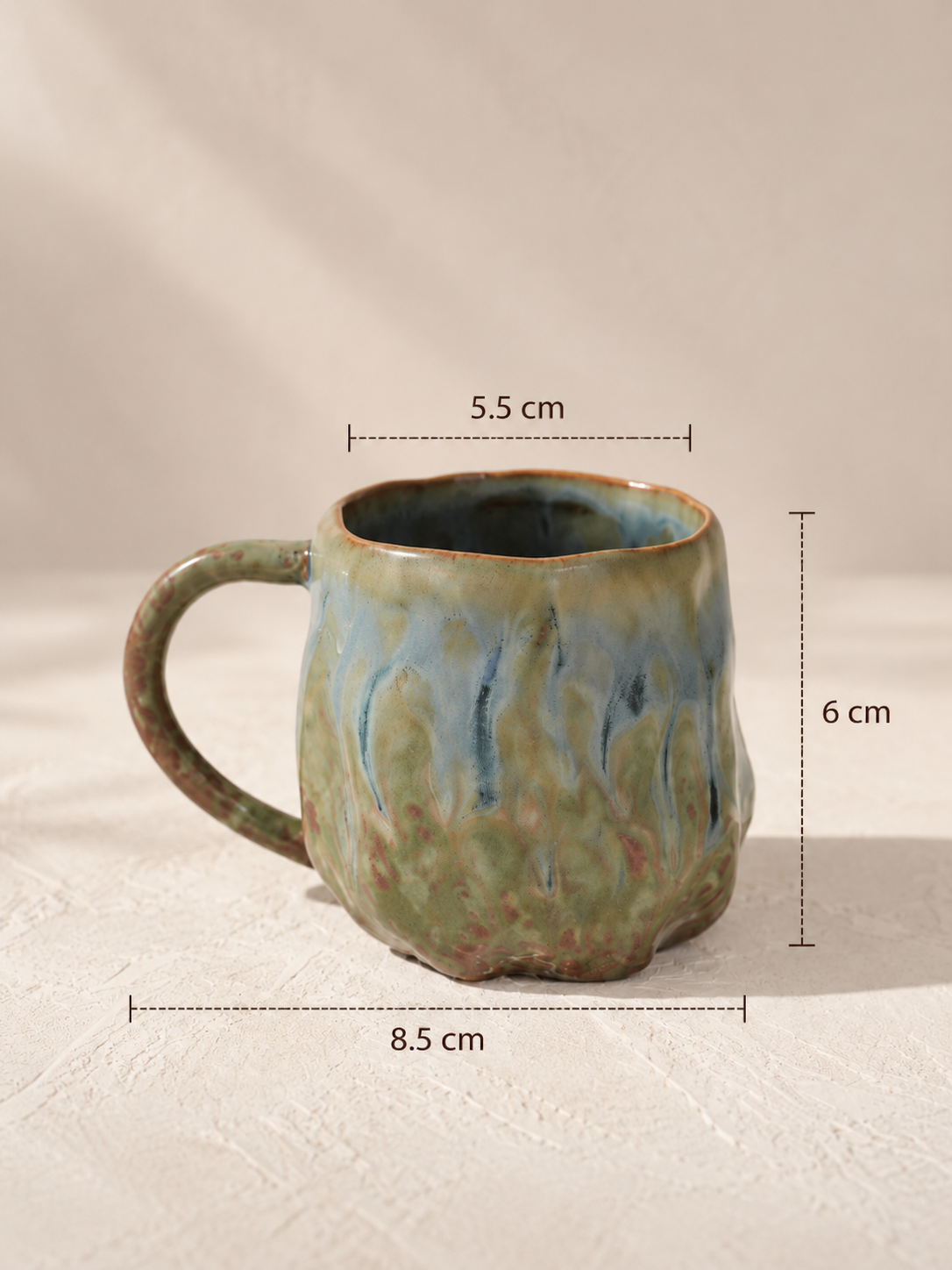 Grey Ceramic Espresso Cup – Handmade – 100 ml