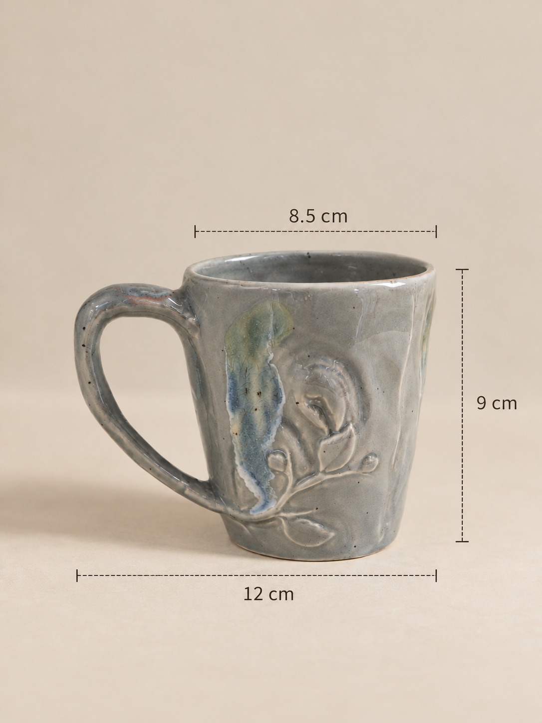 Ceramic Coffee Mug – Gradient White – Handmade – 300 ml