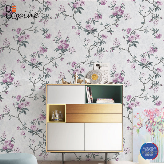 Decopine Floating Garden Vliestapete - Weiß