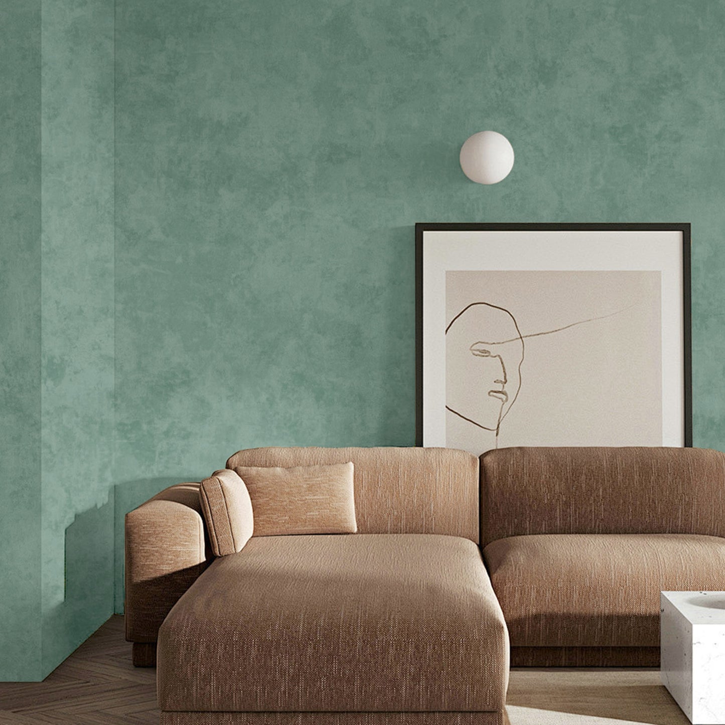 Papier Peint Intissé Brume Minérale – Bleu – 0,53 x 10m